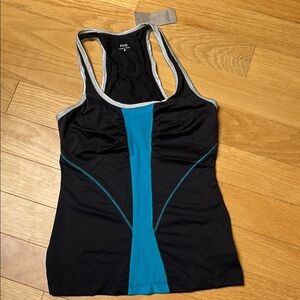 Black and Blue Athletic Tank Top